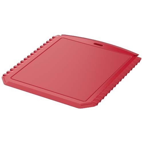 PF220502-3Thrym rechteckiger Eiskratzer aus recyceltem Kunststoff_ rot
