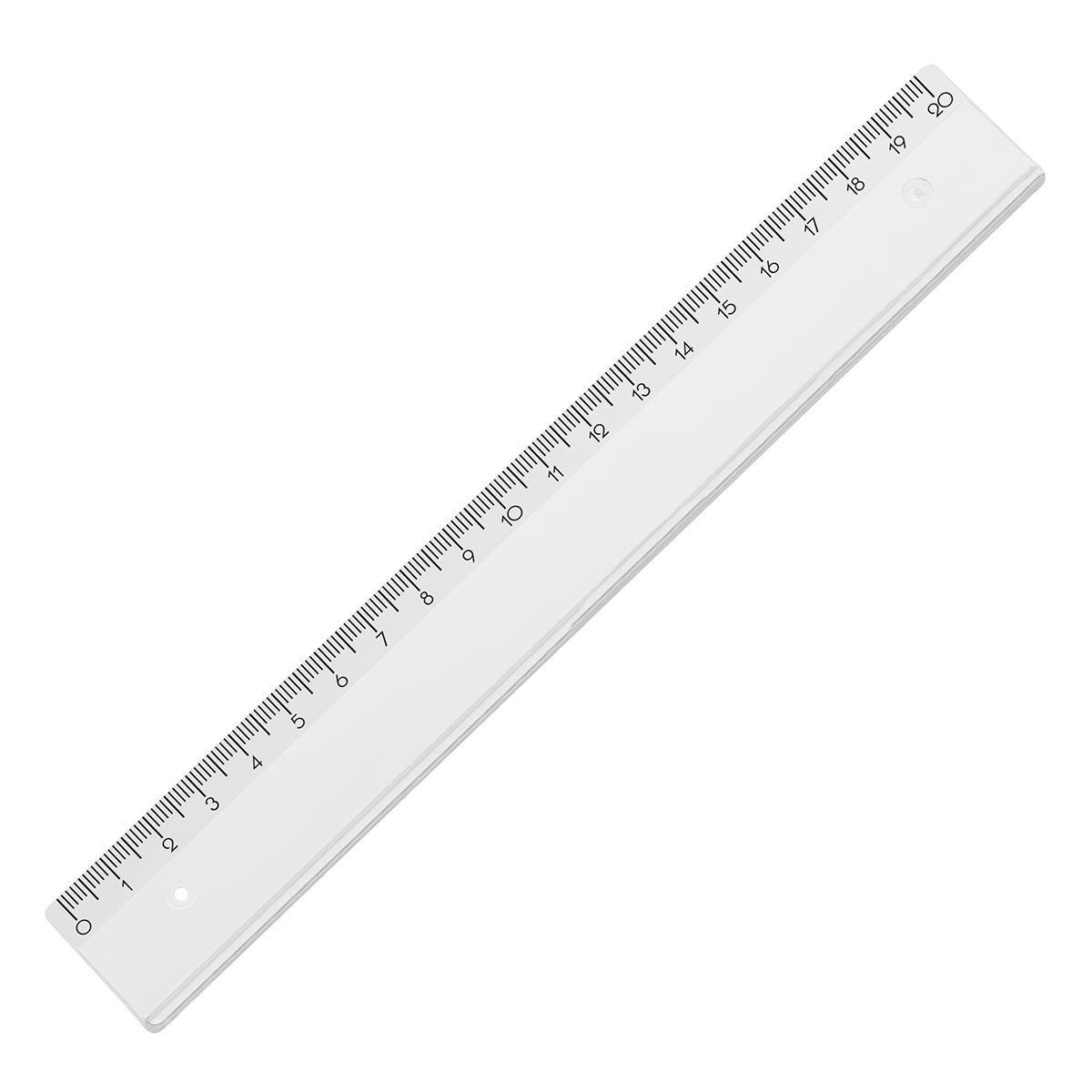 HE7016-7Werbeartikel Lineal 20 cm_ glasklar