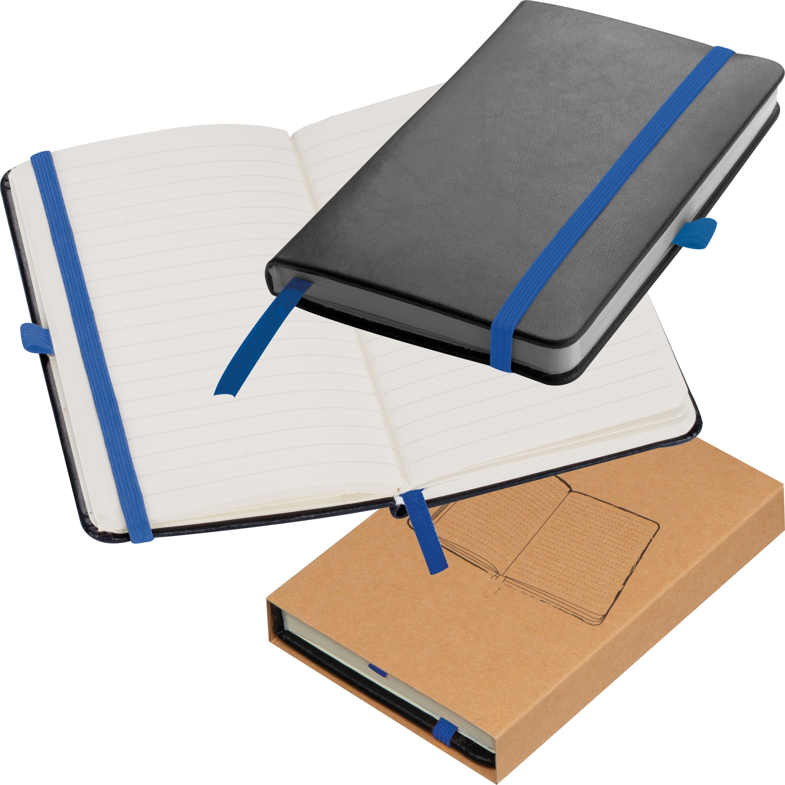 MA20315-04A6 Notizbuch mit Kunstledereinband _ blau MA20315-04A6 Notizbuch mit Kunstledereinband _ blau