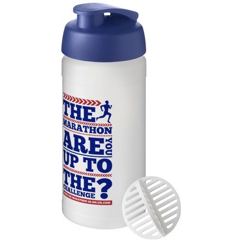 PF210702-6Baseline Plus 500 ml Shakerflasche_ blau_klar mattiert