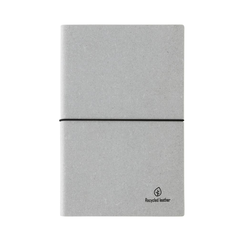XDP772.21-12A5 Notizbuch aus GRS recyceltem Leder_ Hellgrau