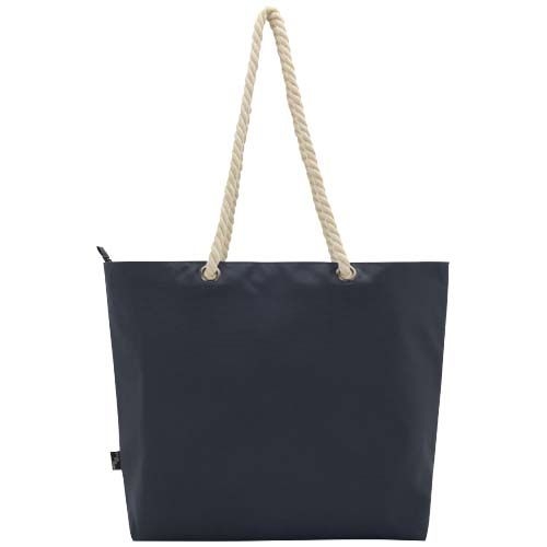 PF130079-3Panama Strandkuehltasche mit Kordelgriffen aus recyceltem GRS-Material_ 23L_ navy