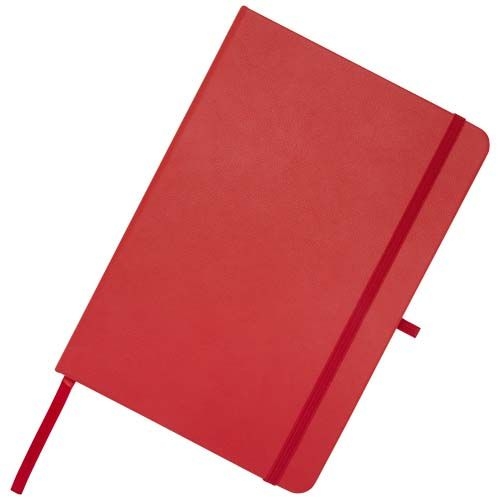 PF106013-2Teak A5 Hardcover Notizbuch_ liniert_ aus recyceltem Material_ rot