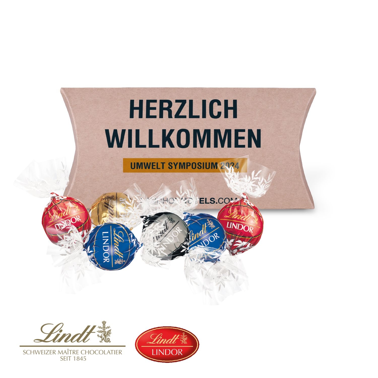 CD91193Kissenverpackung Creative mit Lindt Lindor Pralinés