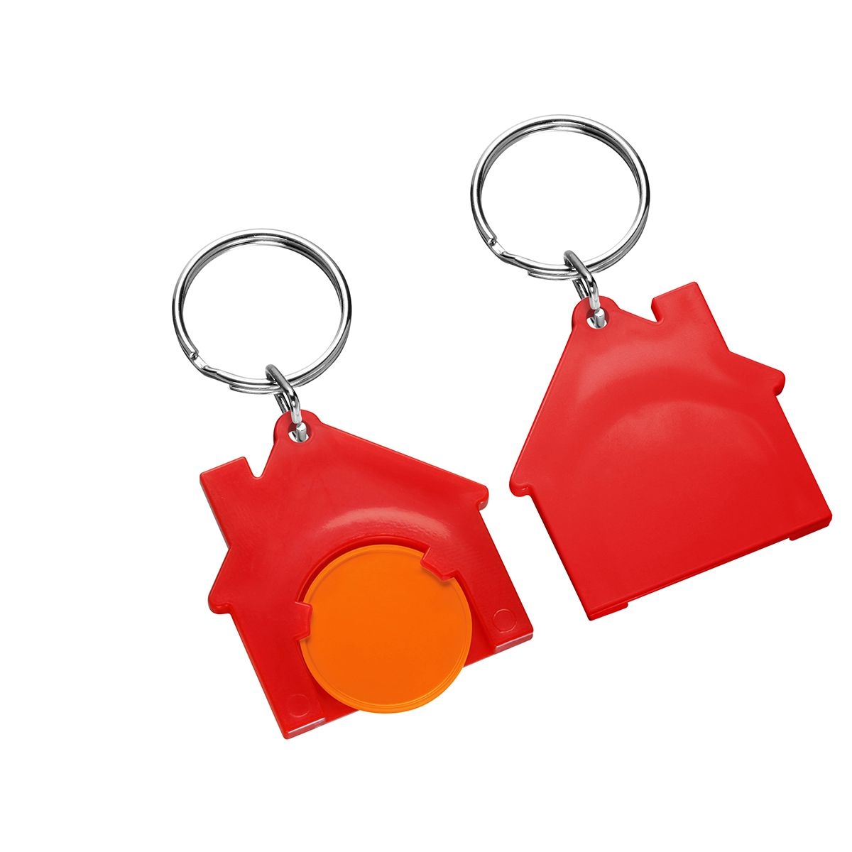 HE7516R-5-1Chiphalter mit 1€-Chip _Haus_ orange_ rot HE7516R-5-1Chiphalter mit 1€-Chip _Haus_ orange_ rot