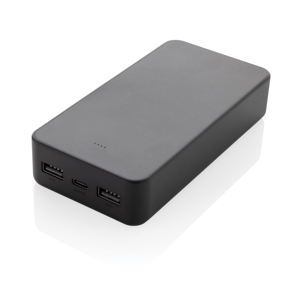 XDP322_57-01Boostcore 20_000mAh Powerbank aus RCS rec. Kunststoff_ schwarz