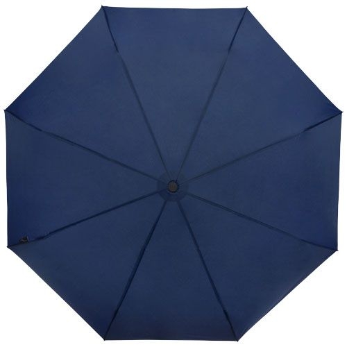 PF109145-2Birgit 21'' faltbarer winddichter Regenschirm aus recyceltem PET_ navy