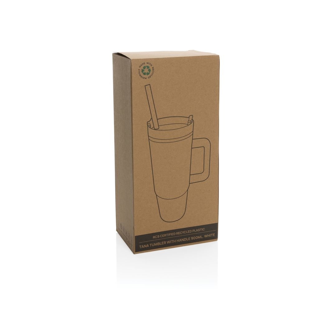 XDP437.10-3Tana Becher aus RCS recyceltem Kunststoff mit Griff 750ml_ weiss