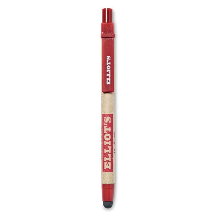 MO8089-05Recytouch Kugelschreiber mit Stylus _ Rot