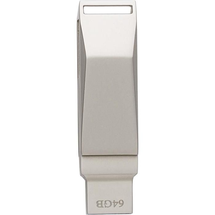 GI1001763-32USB-Stick aus verzinkter Oberflaeche Dorian_ silber