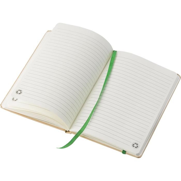 GI818553-19Notizbuch aus recyceltem Papier _A5_ Gianni_ lime