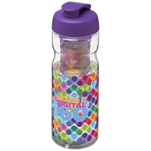 PF210046-8H2O Active® Base 650 ml Sportflasche mit Klappdeckel und Infusor_ transparent_lila
