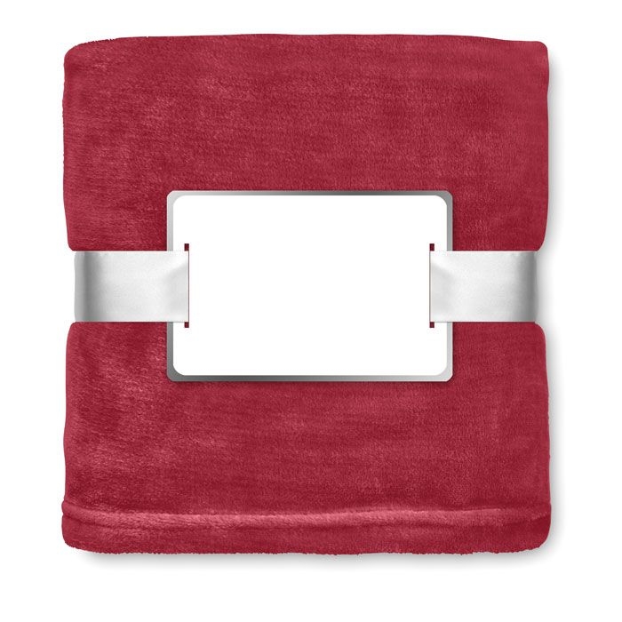 MO9088-02Davos Flanell Fleece-Decke_ bordeaux