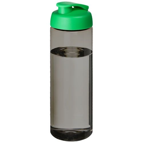 PF210483-4H2O Active® Eco Vibe 850 ml Sportflasche mit Klappdeckel_ kohle_gruen PF210483-4H2O Active® Eco Vibe 850 ml Sportflasche mit Klappdeckel_ kohle_gruen