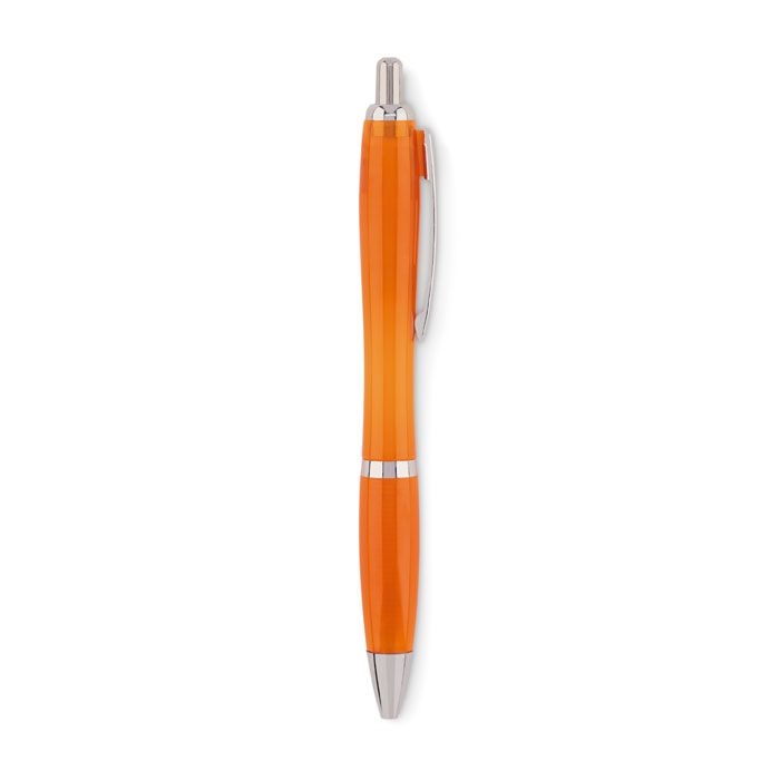 MO6409-29Rio Rpet Druckkugelschreiber RPET_ Transparent Orange