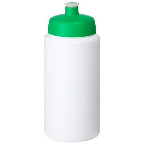 PF210687-7Baseline® Plus grip 500 ml Sportflasche mit Sportdeckel_ weiss_gruen PF210687-7Baseline® Plus grip 500 ml Sportflasche mit Sportdeckel_ weiss_gruen