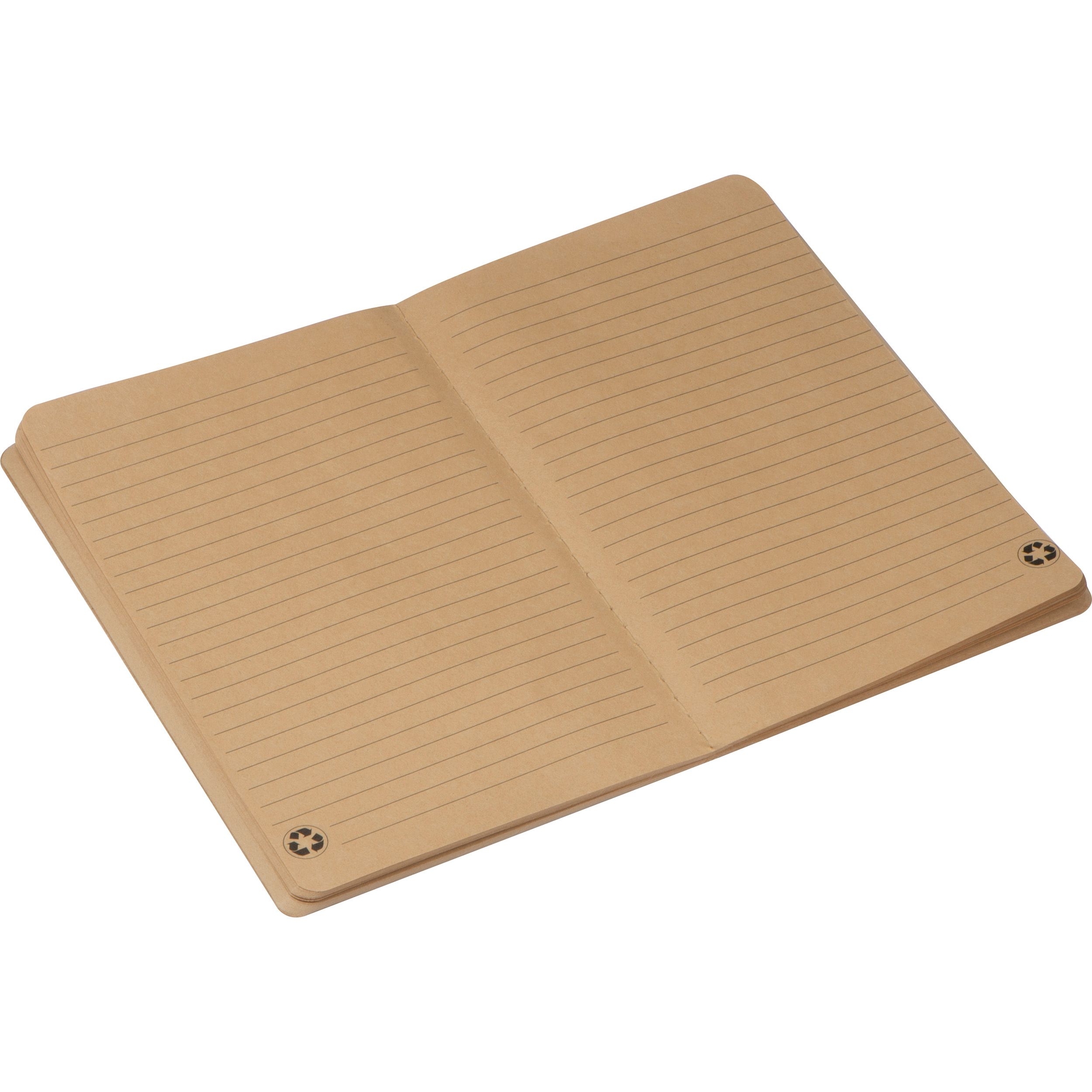 MA23386-13A5 Notizbuch aus Recycling Papier _ beige