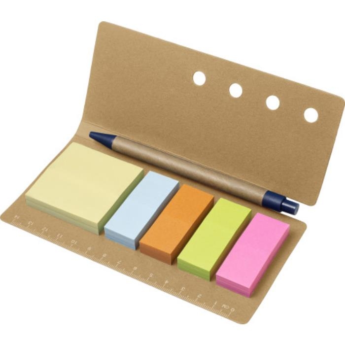 GI7830-11Haftnotiz-Set aus Karton Riva_ Braun