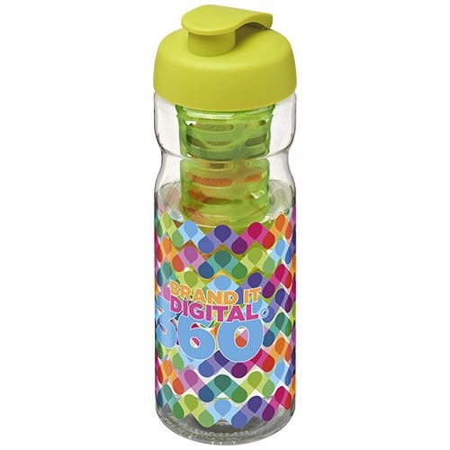 PF210046-4H2O Active® Base 650 ml Sportflasche mit Klappdeckel und Infusor_ transparent_limone