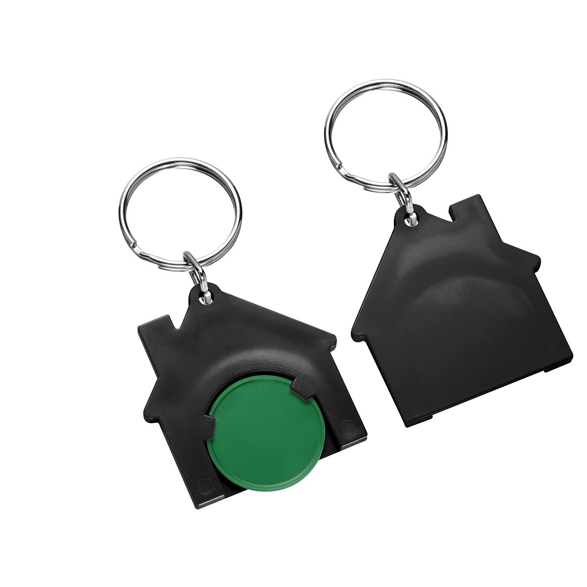 HE7516R-2-6Chiphalter mit 1€-Chip _Haus_ gruen_ schwarz HE7516R-2-6Chiphalter mit 1€-Chip _Haus_ gruen_ schwarz