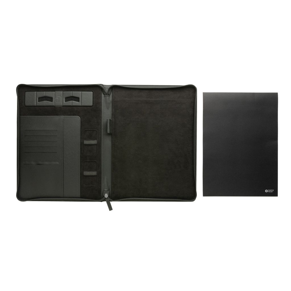 XDP774.41-1Swiss Peak Heritage RCS rPU A4 Portfolio mit Reissverschluss_ schwarz