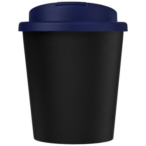 PF210455-8Americano® Espresso Eco 250 ml recycelter Isolierbecher mit auslaufsicherem Deckel _ schwarz_blau