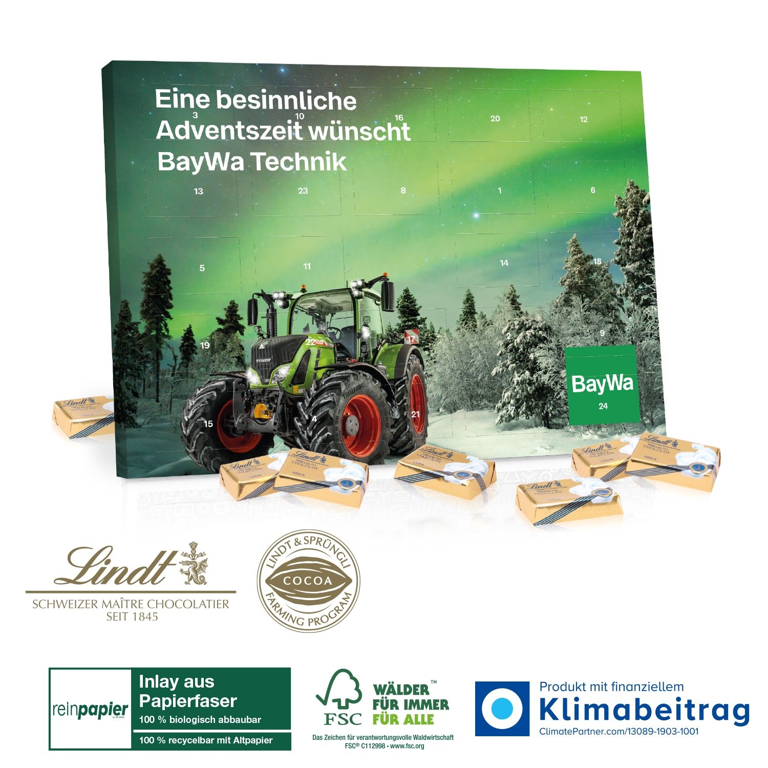 CD55307Tisch-Adventskalender Lindt „Select Edition“ Organic