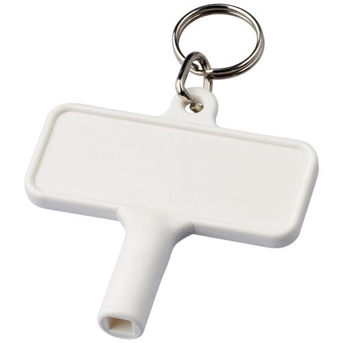 PF210872-4Largo Kunststoff Heizkoerperschluessel mit Schluesselanhaenger_ weiss PF210872-4Largo Kunststoff Heizkoerperschluessel mit Schluesselanhaenger_ weiss