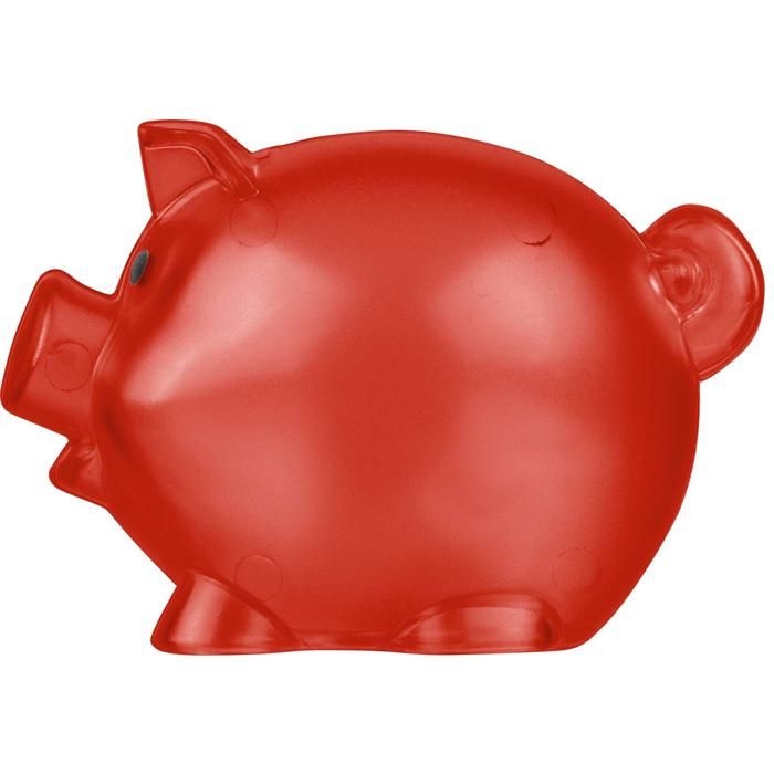 GI1349500-08Recyceltes PS-Kunststoff-Sparschwein Vivi_ rot