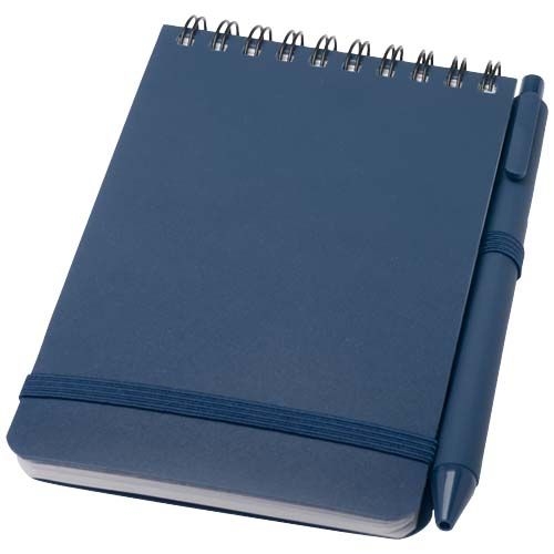 PF107902Thalaasa A6 Hardcover Notizbuch aus Ocean Bound Kunststoff mit Kugelschreiber _schwarze Mine_
