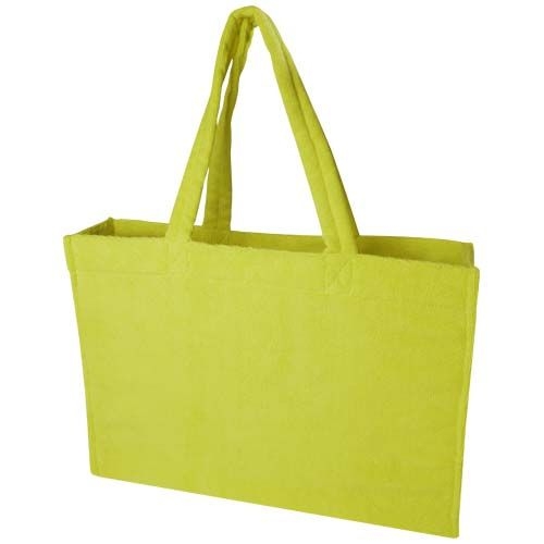 PF120752-4Siam GRS-recycelte Strandtragetasche aus Frottee 13 L_ limone