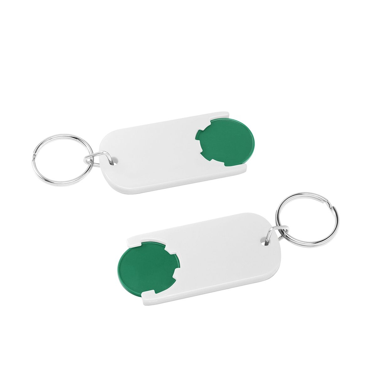 HE7439R-2-0Chiphalter mit 1€-Chip _Alpha_ gruen_ weiss HE7439R-2-0Chiphalter mit 1€-Chip _Alpha_ gruen_ weiss