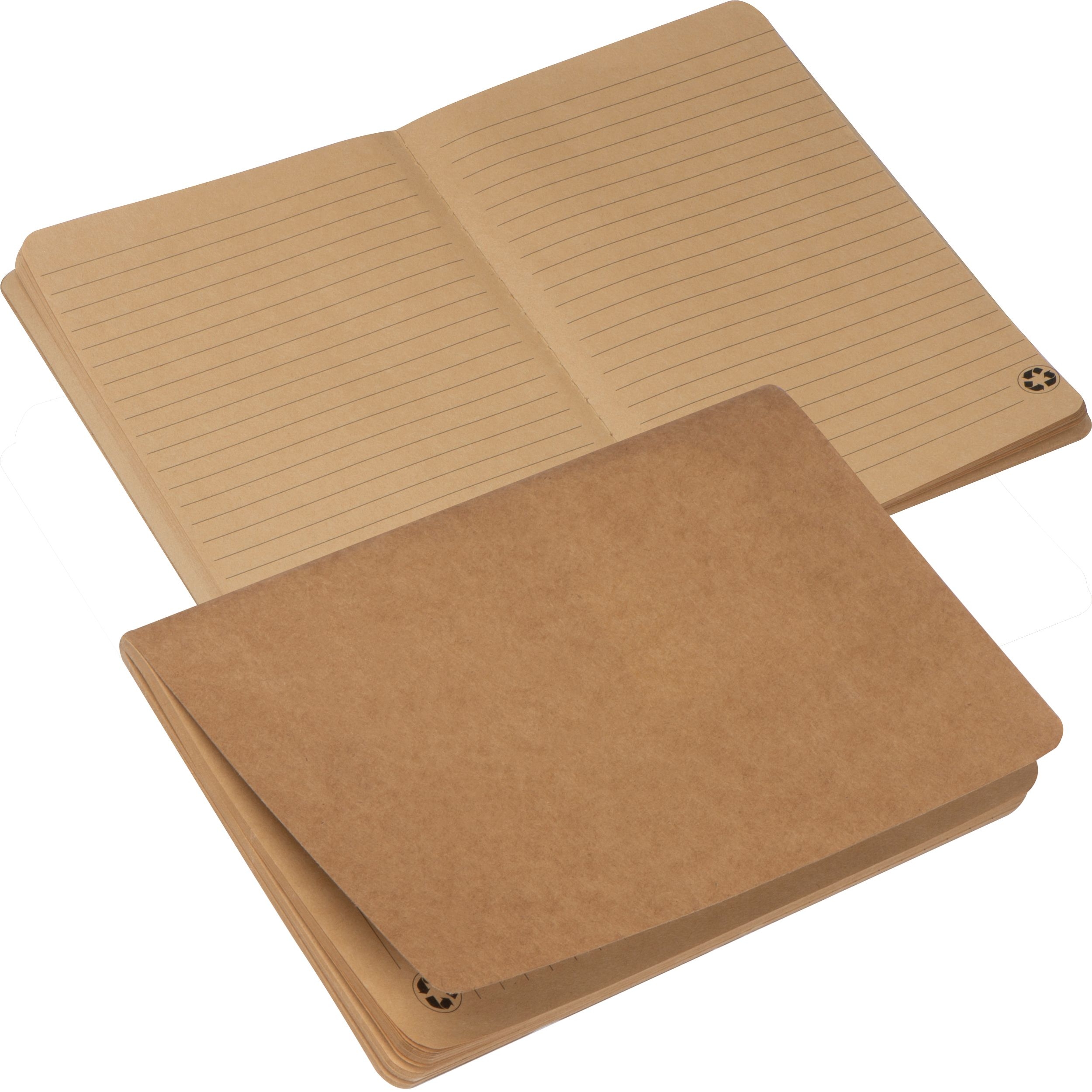 MA23386-13A5 Notizbuch aus Recycling Papier _ beige