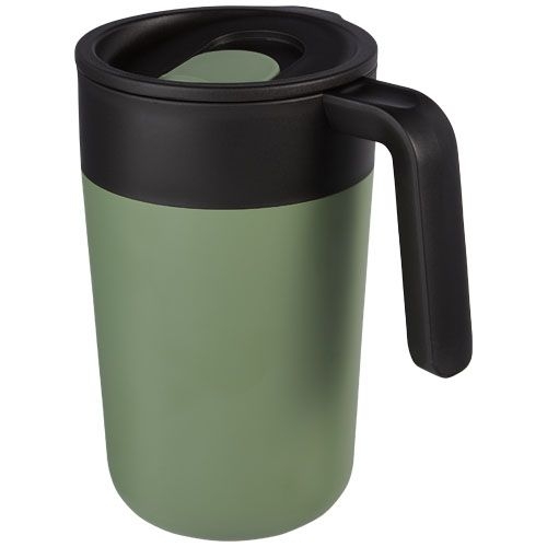 PF100731-3Nordia 400 ml doppelwandiger Becher aus Recyclingmaterial_ heather gruen PF100731-3Nordia 400 ml doppelwandiger Becher aus Recyclingmaterial_ heather gruen