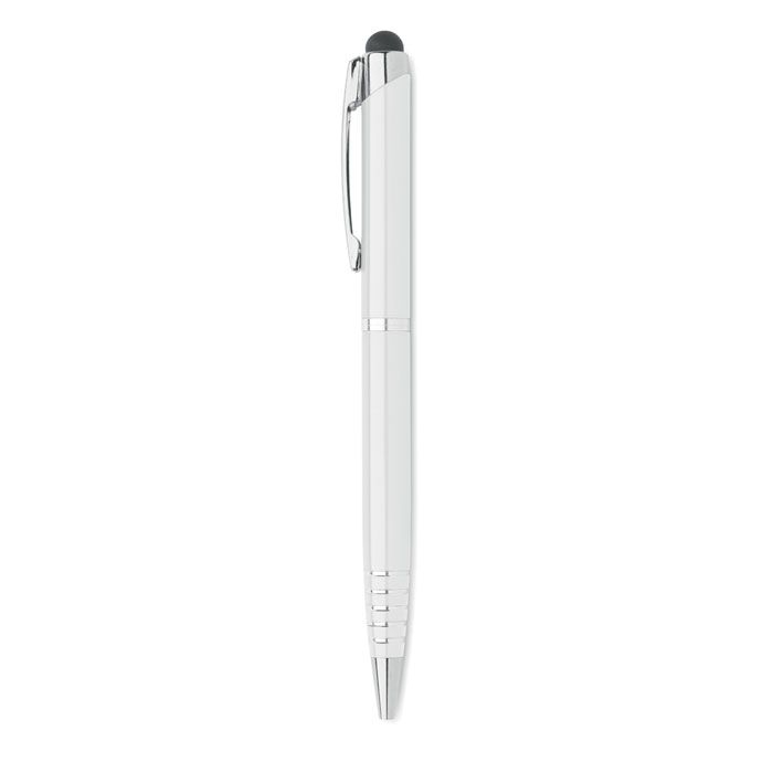 MO2157-06Florina Drehkugelschreiber mit Stylus_ weiss