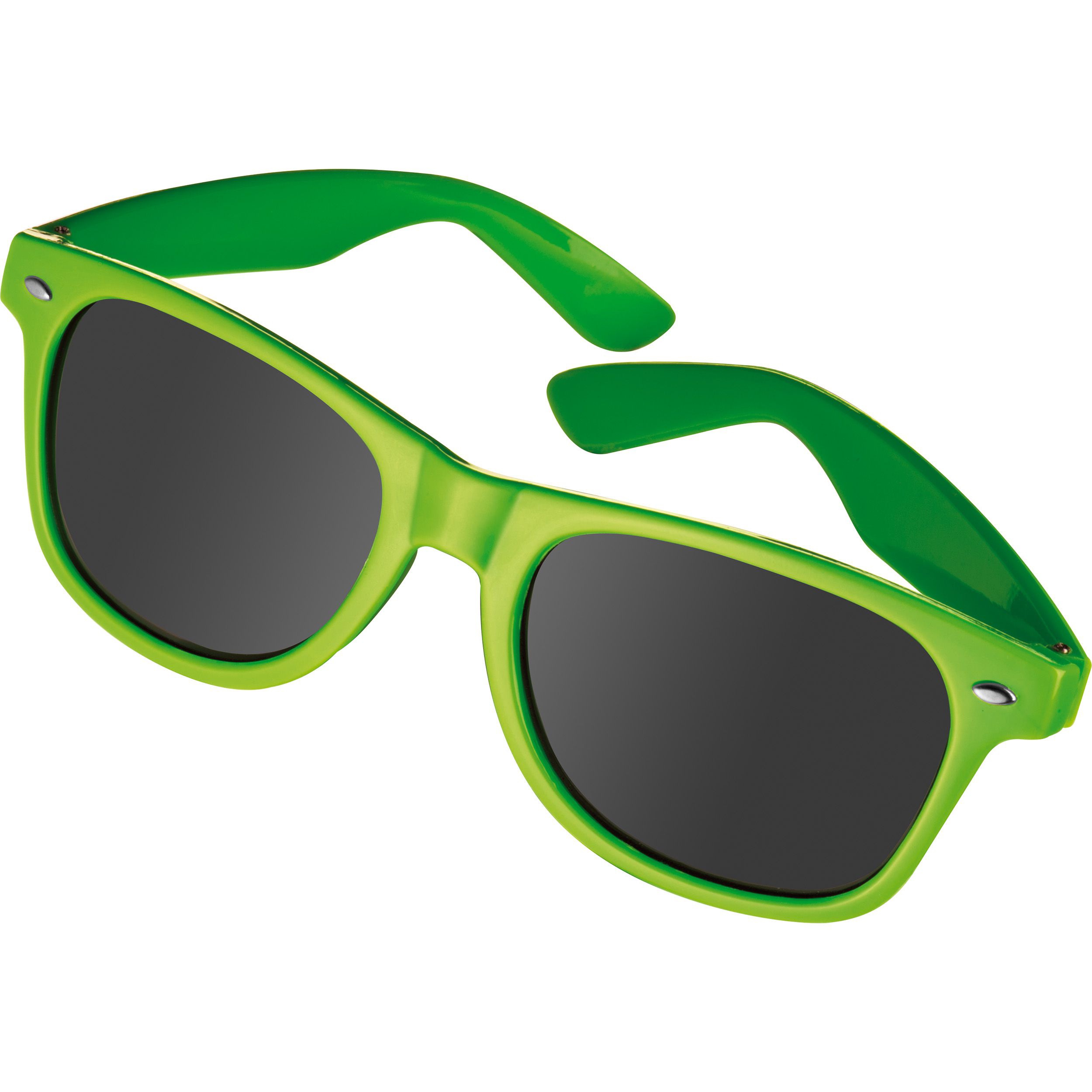 Sonnenbrille aus Kunststoff im "Nerdlook", UV 400 Schutz, apfelgrün
