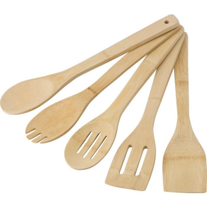 GI9189-11Besteck-Set aus Bambus Benny_ Braun