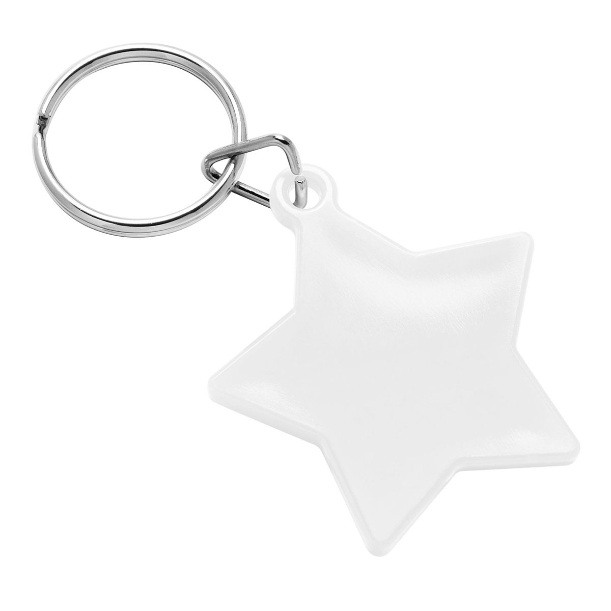 HE7315-0Schluesselanhaenger _Stern_ weiss
