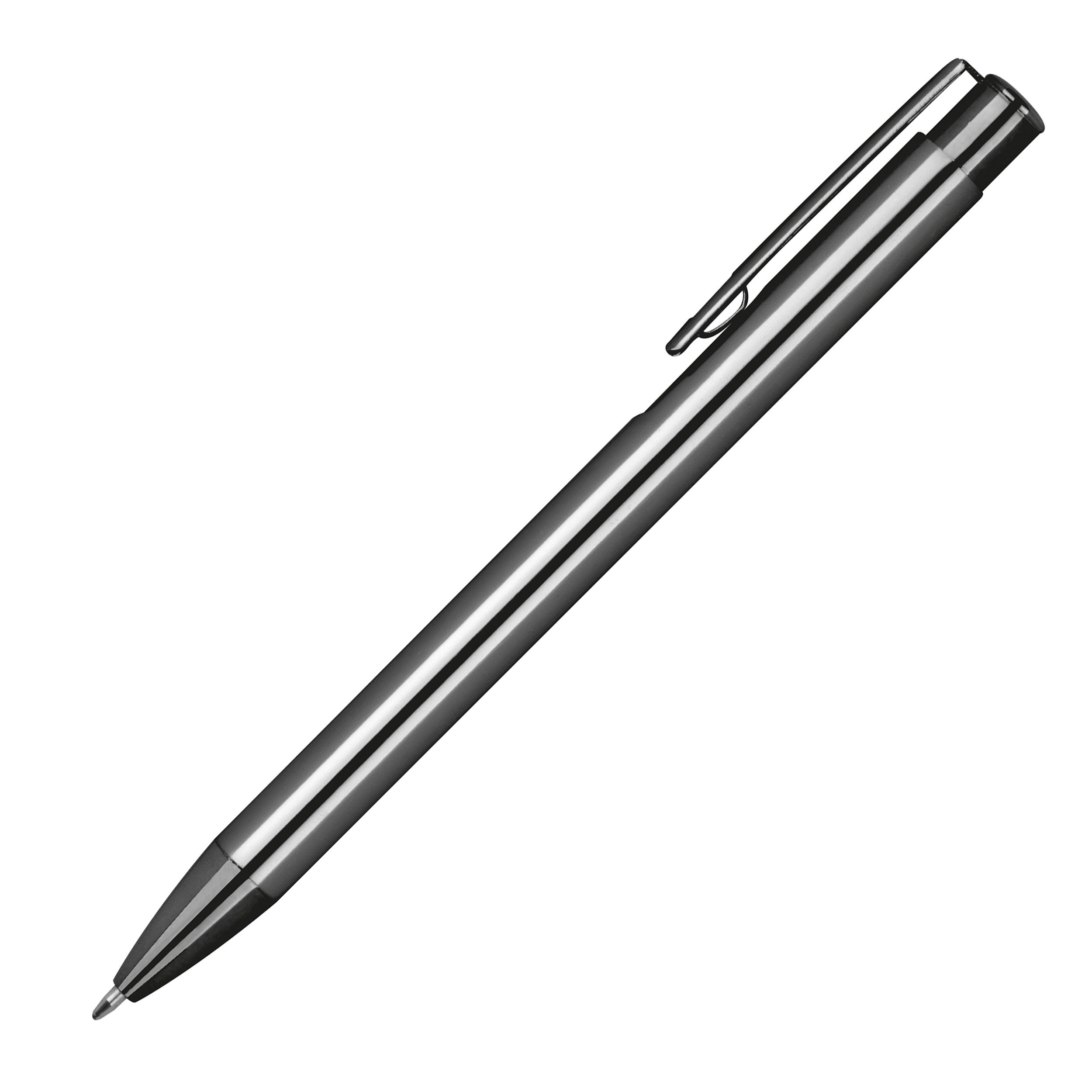 MA12614-77Druckkugelschreiber aus Aluminium in Metallic Farben_ anthrazit