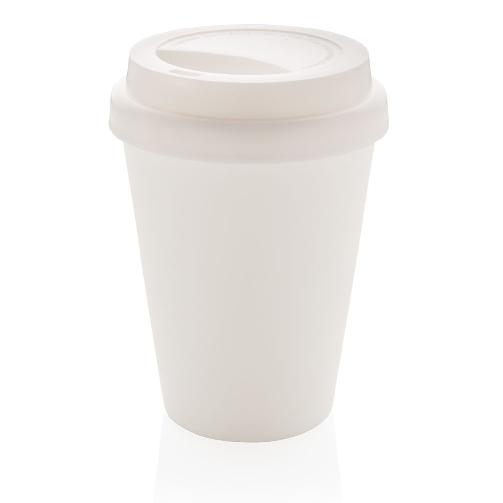 XDP432.69-3Wiederverwendbarer doppelwandiger Kaffeebecher 300ml_ weiss
