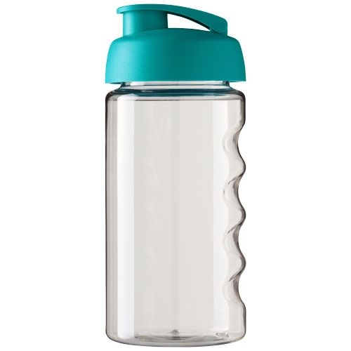 PF210050-6H2O Active® Bop 500 ml Sportflasche mit Klappdeckel_ transparent_aquablau