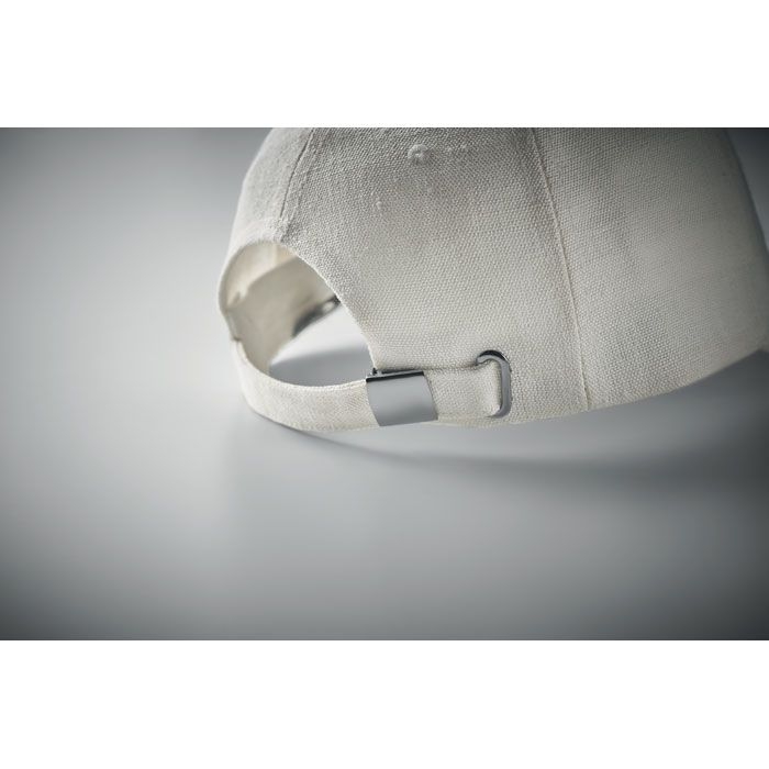 MO6176-13Naima Cap Hanf Baseball Kappe 5 Panele_ Beige