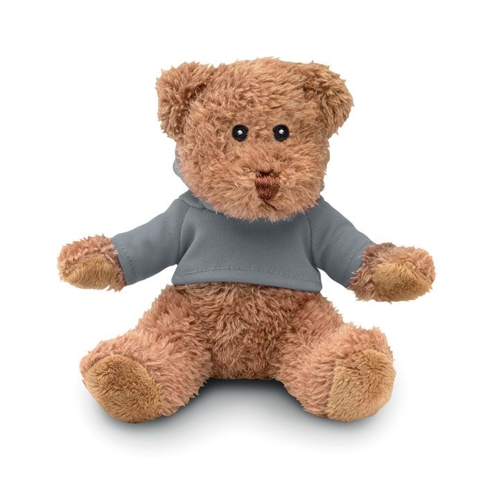 MO7375-07Johnny Teddybaer mit Hoody_ Grau