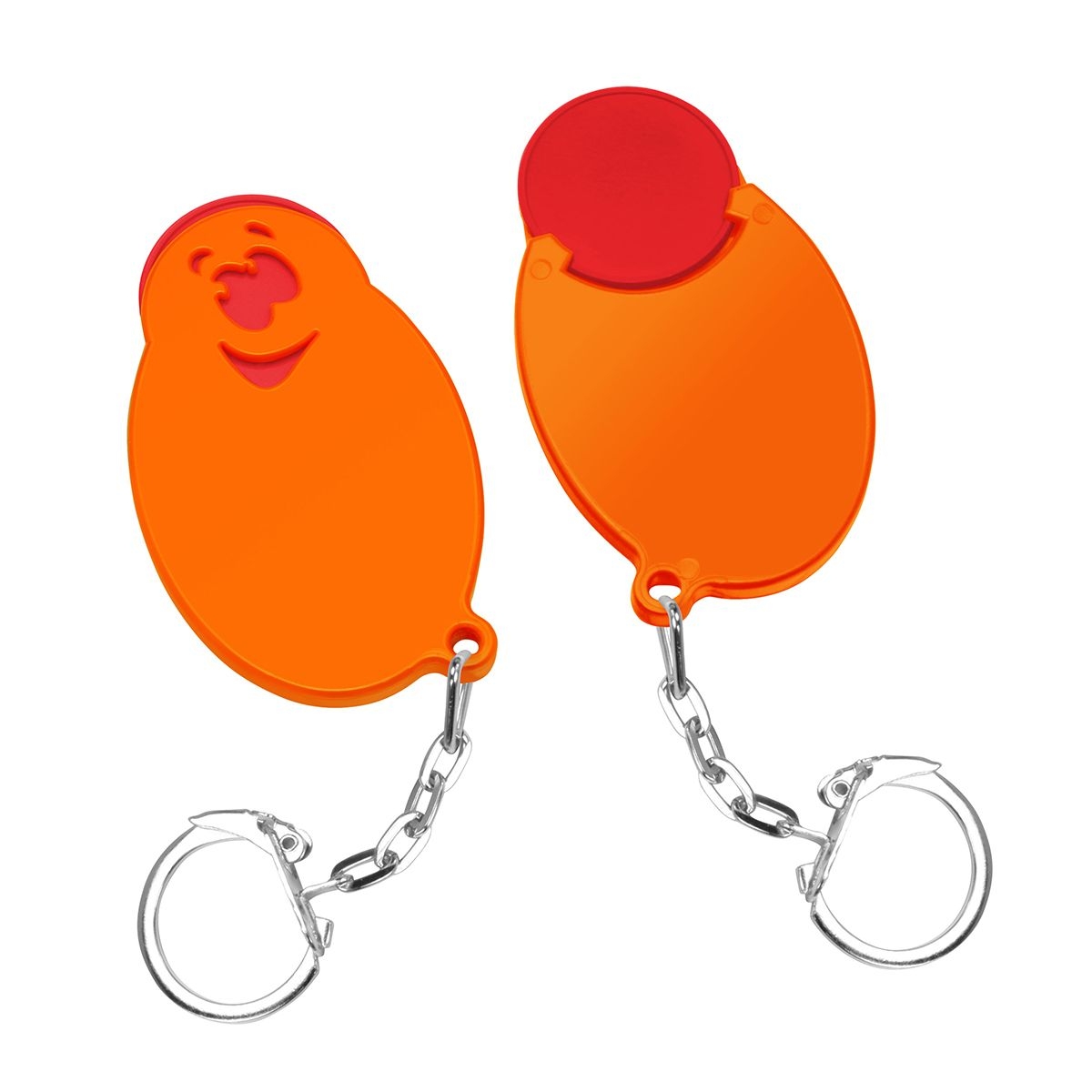 HE7855K-1-5Chiphalter mit 1€-Chip _Gesicht_ rot_ orange