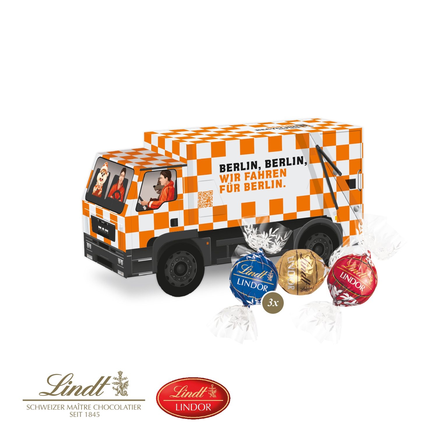 CD955393D Praesent _LKW_ mit Lindor Pralinés