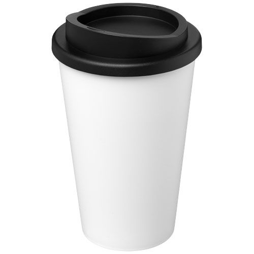 PF210691-2Americano® recycelter isolierter 350 ml Becher_ weiss_schwarz