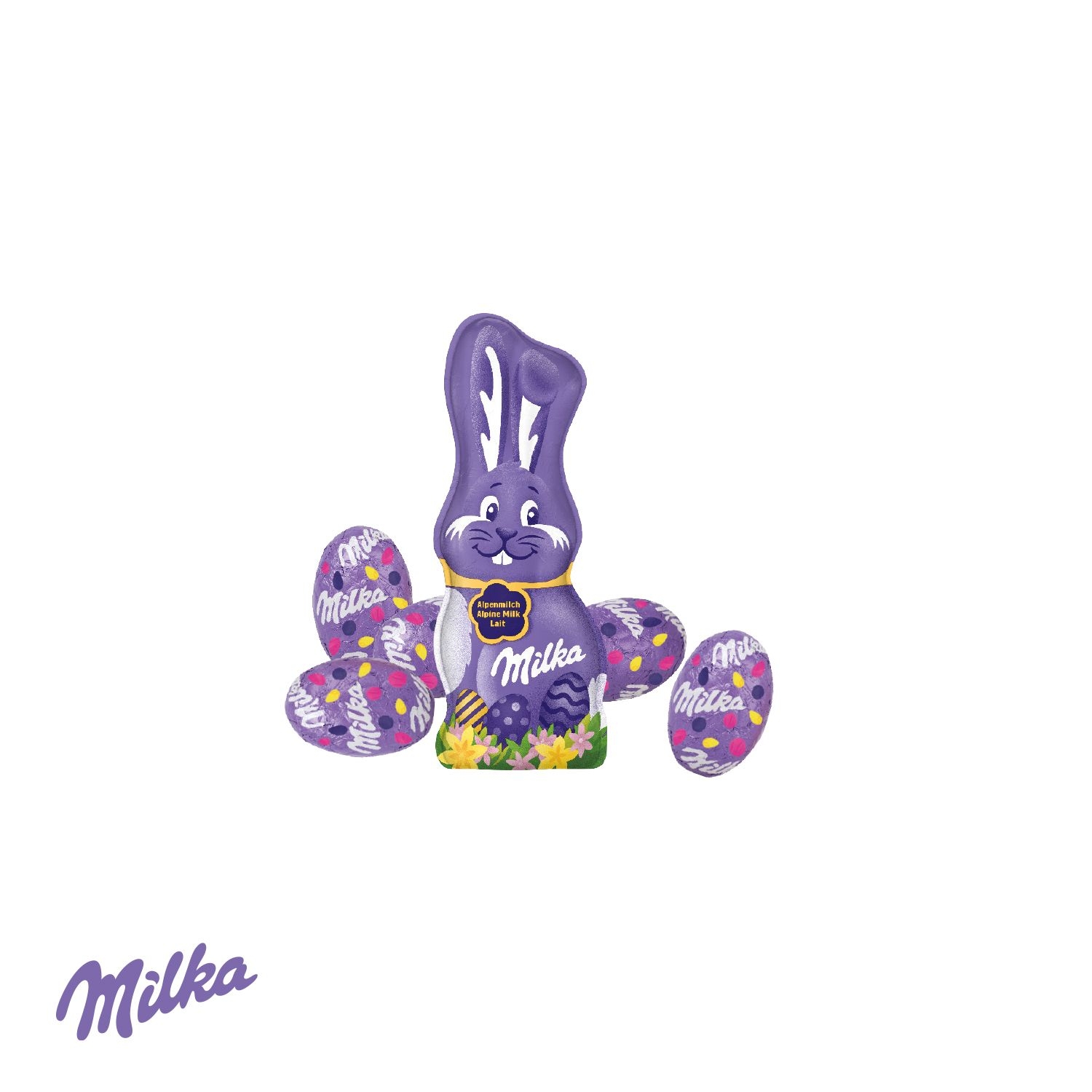 CD94690-01Werbe-Hase mit Schokoladenmischung von Milka_ Milka Schokomischung