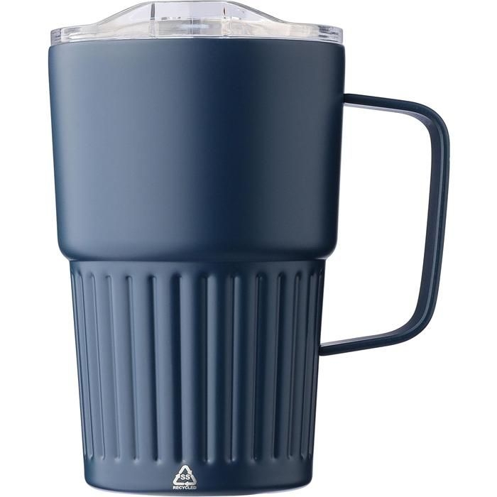GI1267377-05Recycelter Edelstahl-Reisebecher mit doppelter Wand _450 ml_ von Calo_ blau