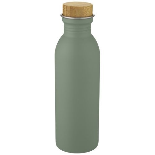 PF100677-3Kalix 650 ml Sportflasche aus Edelstahl_ heather gruen PF100677-3Kalix 650 ml Sportflasche aus Edelstahl_ heather gruen