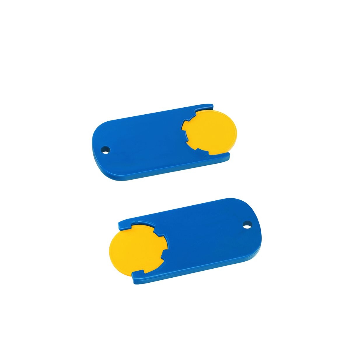 HE7439-4-3Chiphalter mit 1€-Chip _Alpha_ gelb_ blau HE7439-4-3Chiphalter mit 1€-Chip _Alpha_ gelb_ blau